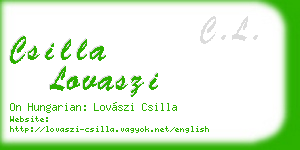 csilla lovaszi business card