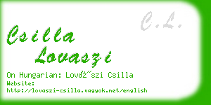 csilla lovaszi business card